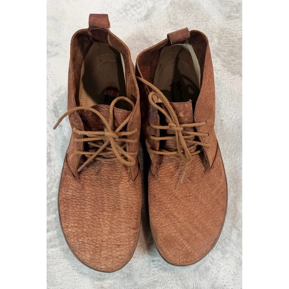 Vivobarefoot Mens Soul Of Africa Gobi II Leather Barefoot Chukka Boots Brown 45